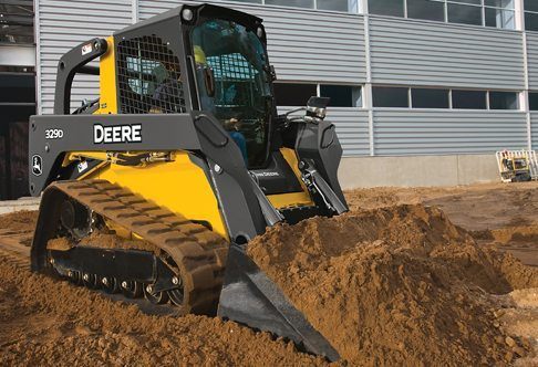 operator using john deere 333d